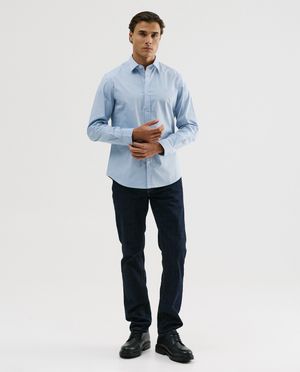 Hemden - Donkerblauw hemd, slim fit