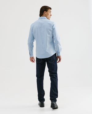 Chemises - Chemise bleu fonc&eacute;, slim fit