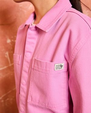 Jumpsuit - Roze jumpsuit van jeans, 6-14 jaar