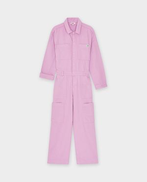 Jumpsuit - Roze jumpsuit van jeans, 6-14 jaar