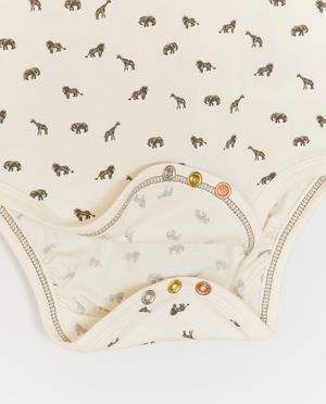Onesies - Romper met enveloppehals van biokatoen