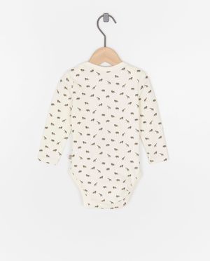 Onesies - Romper met enveloppehals van biokatoen