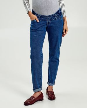Jeans - Blauwe zwangerschapsjeans, mom fit
