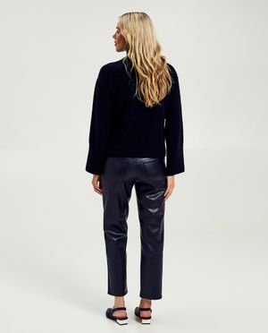 Broeken - Faux leather zwangerschapsbroek
