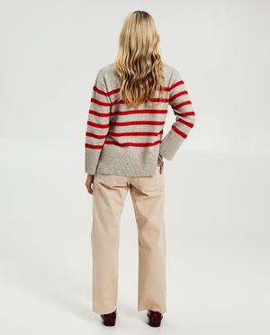 Pantalons - Pantalon de grossesse beige, coupe ample
