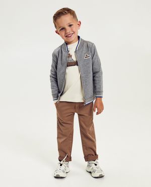 Bruine broek, straight fit - Samson