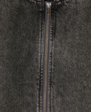 Teddys - Bomber gris fonc&eacute; en jeans, 6-14&nbsp;ans