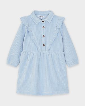 Robes - Robe en velours c&ocirc;tel&eacute;