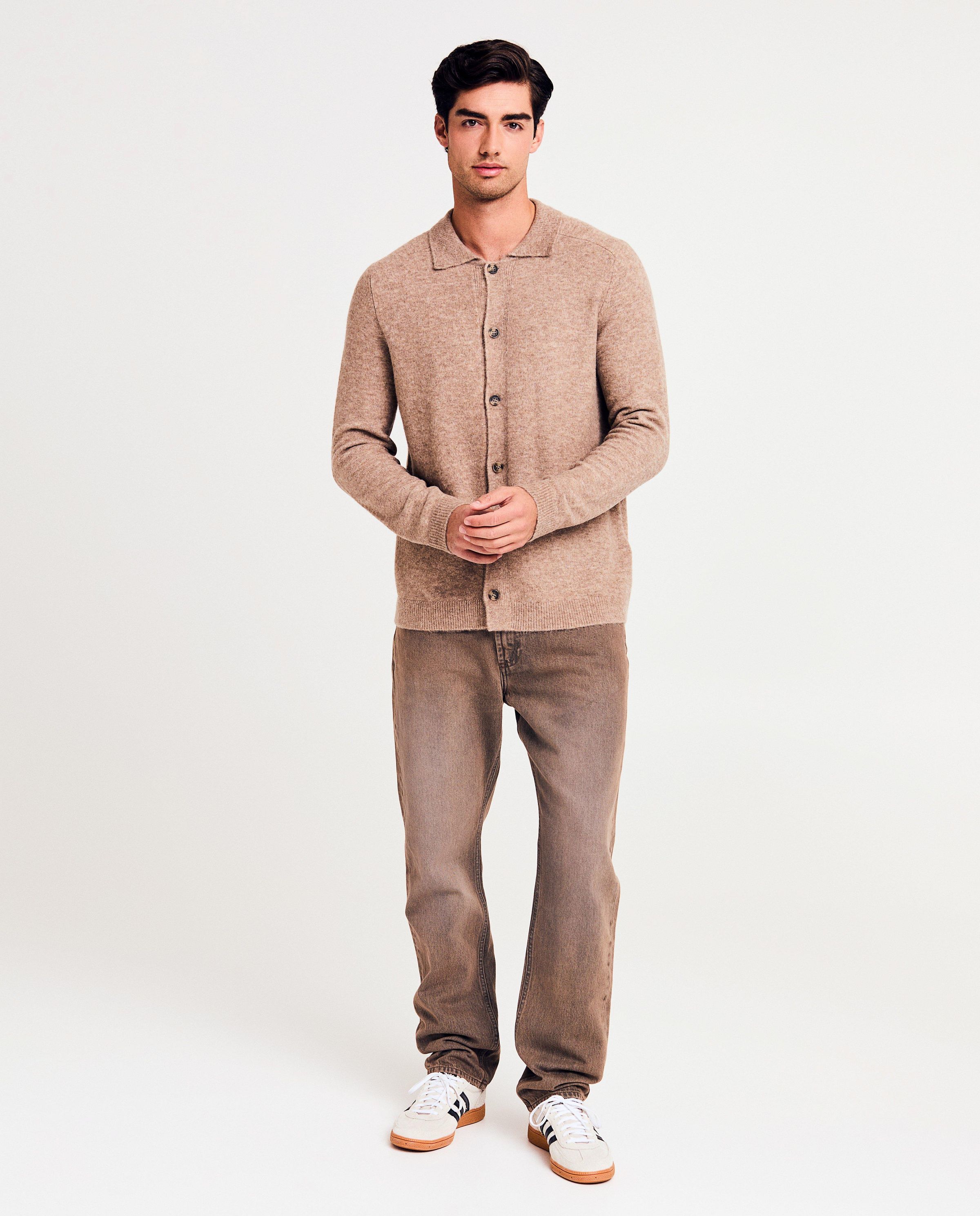 Bruine broek, straight fit, heren - NICEfamily