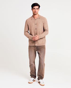 Pantalon brun, straight fit, hommes - NICEfamily