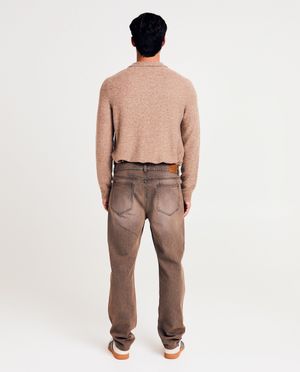 Pantalons - Pantalon brun, straight fit, hommes