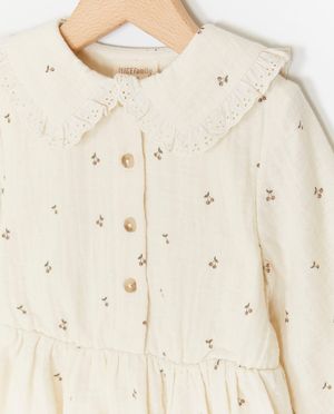 Robes - Robe en coton bio &agrave; imprim&eacute; &agrave; cerises, b&eacute;b&eacute;s