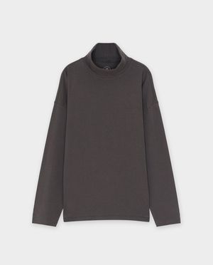 T-shirts - Pull noir &agrave; col roul&eacute;