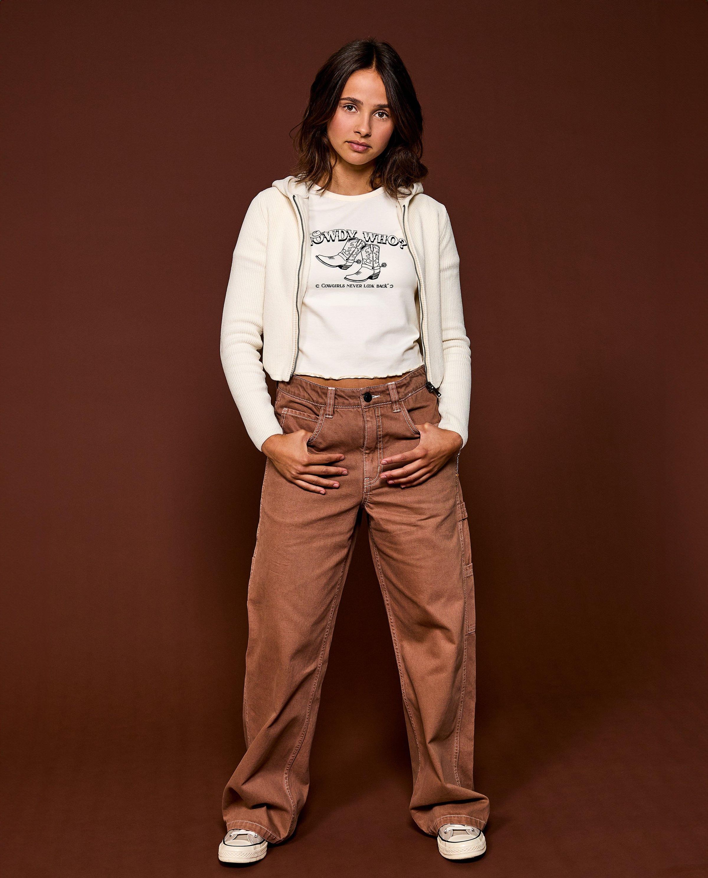 Jeans brun, straight fit - Groggy