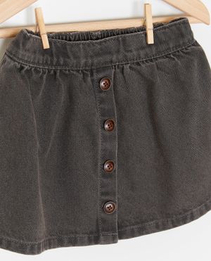Jupes - Jupe en jean gris fonc&eacute;
