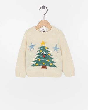 Truien - Trui met print en pompons, baby
