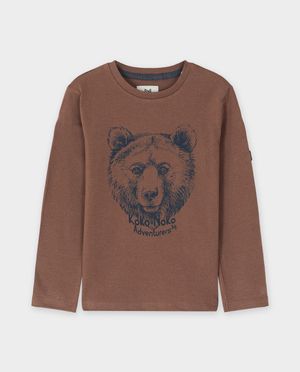 T-shirts - Longsleeve met berenprint