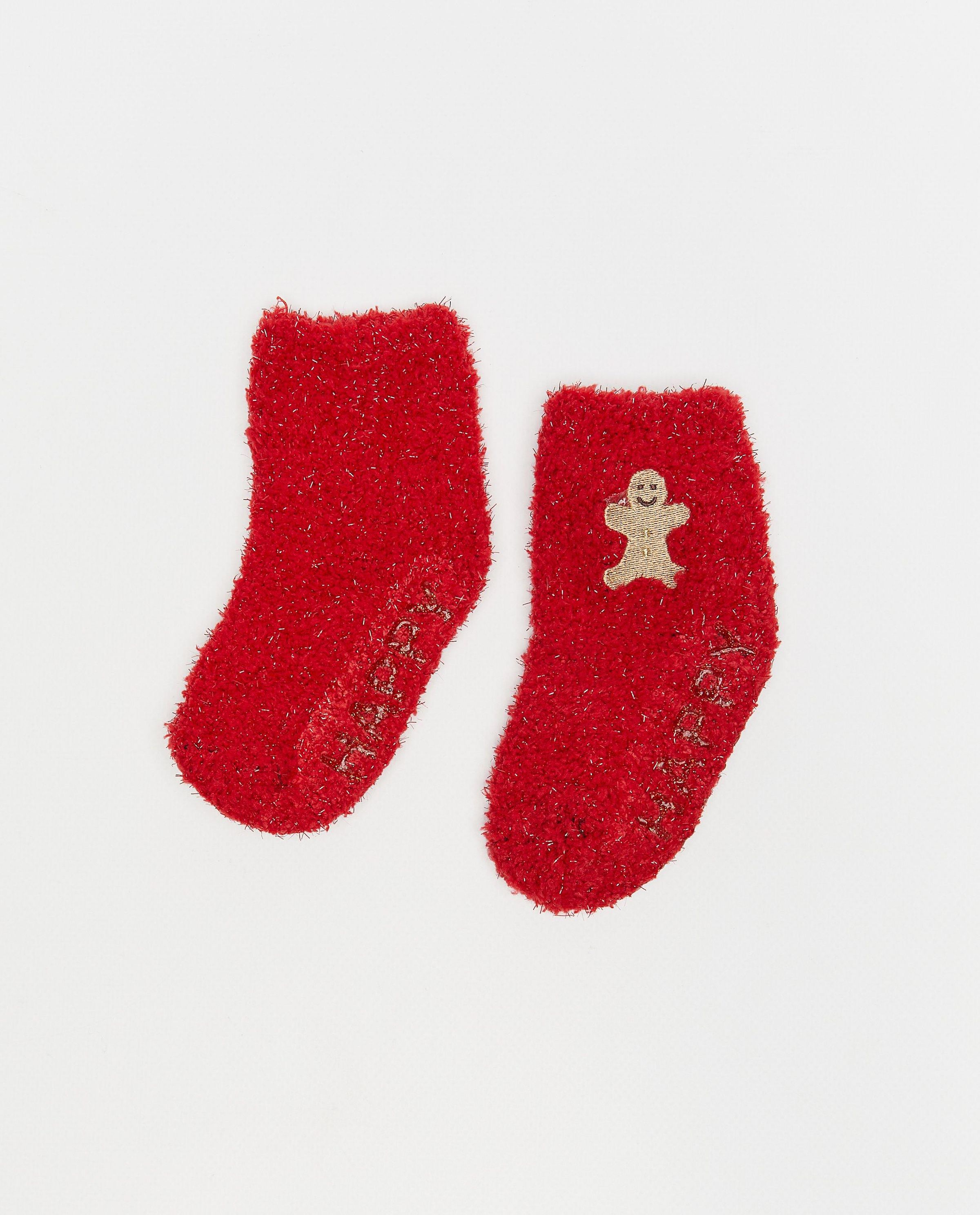 Fluffy kerstkousen met antislip, maat 16-24 - Familystories
