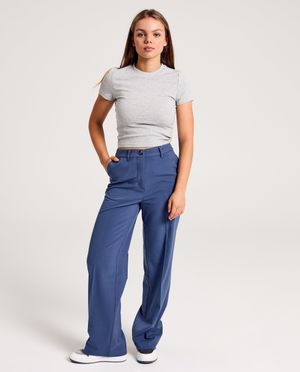 T-shirts - Grijs T-shirt, cropped fit