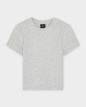 T-shirts - Grijs T-shirt, cropped fit