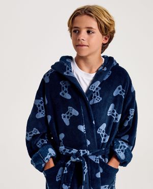 Nachtkleding - Badjas met print controllers