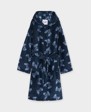 Pyjamas - Peignoir avec un imprim&eacute; &agrave; manettes