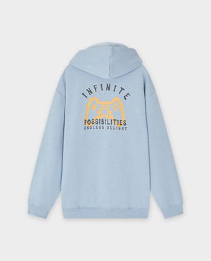 Sweats - Sweat &agrave; capuche avec imprim&eacute; dans le dos