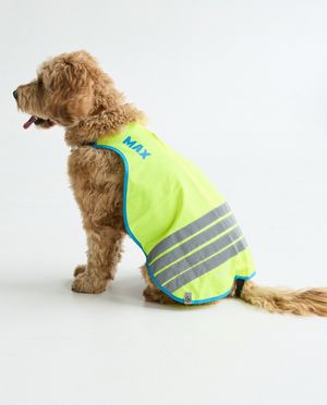 Cardigan - Personaliseerbaar fluohesje, honden
