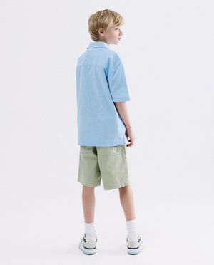 Hemden - Blauw hemd, oversized fit