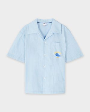 Hemden - Blauw hemd, oversized fit