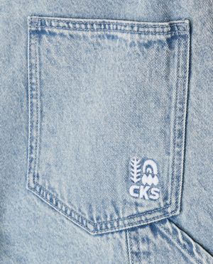 Shorten - Jeansshort met carpenter details, baggy fit