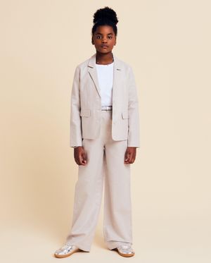 Broek met linnen, wide fit, Special occasions - Milla Star