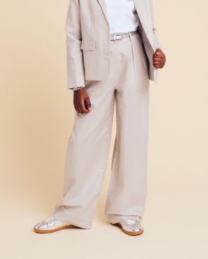 Pantalons - Pantalon avec du lin, coupe ample, Special occasions