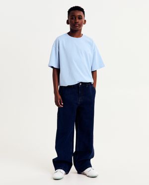 Jeans &agrave; d&eacute;tails charpentier, straight fit, 6-14 ans - milo