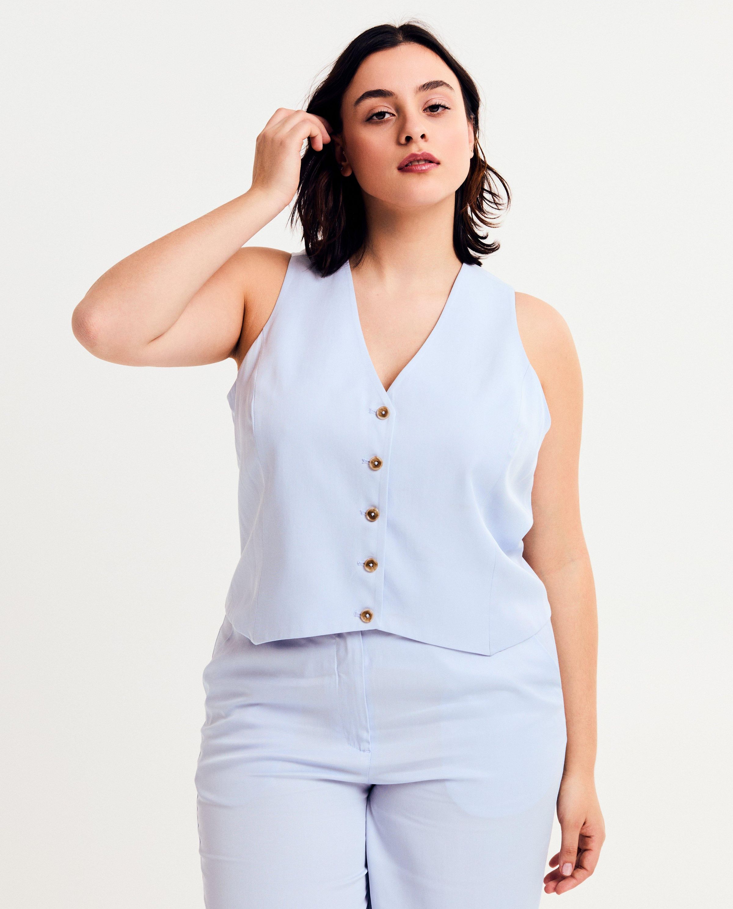 Lichtblauwe gilet - Sora