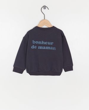 Sweaters - Groene sweater met backprint, Fils &agrave; papa
