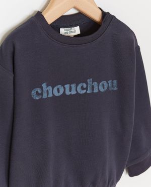 Sweaters - Groene sweater met backprint, Fils &agrave; papa