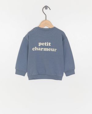 Sweaters - Groene sweater met backprint, Fils &agrave; papa
