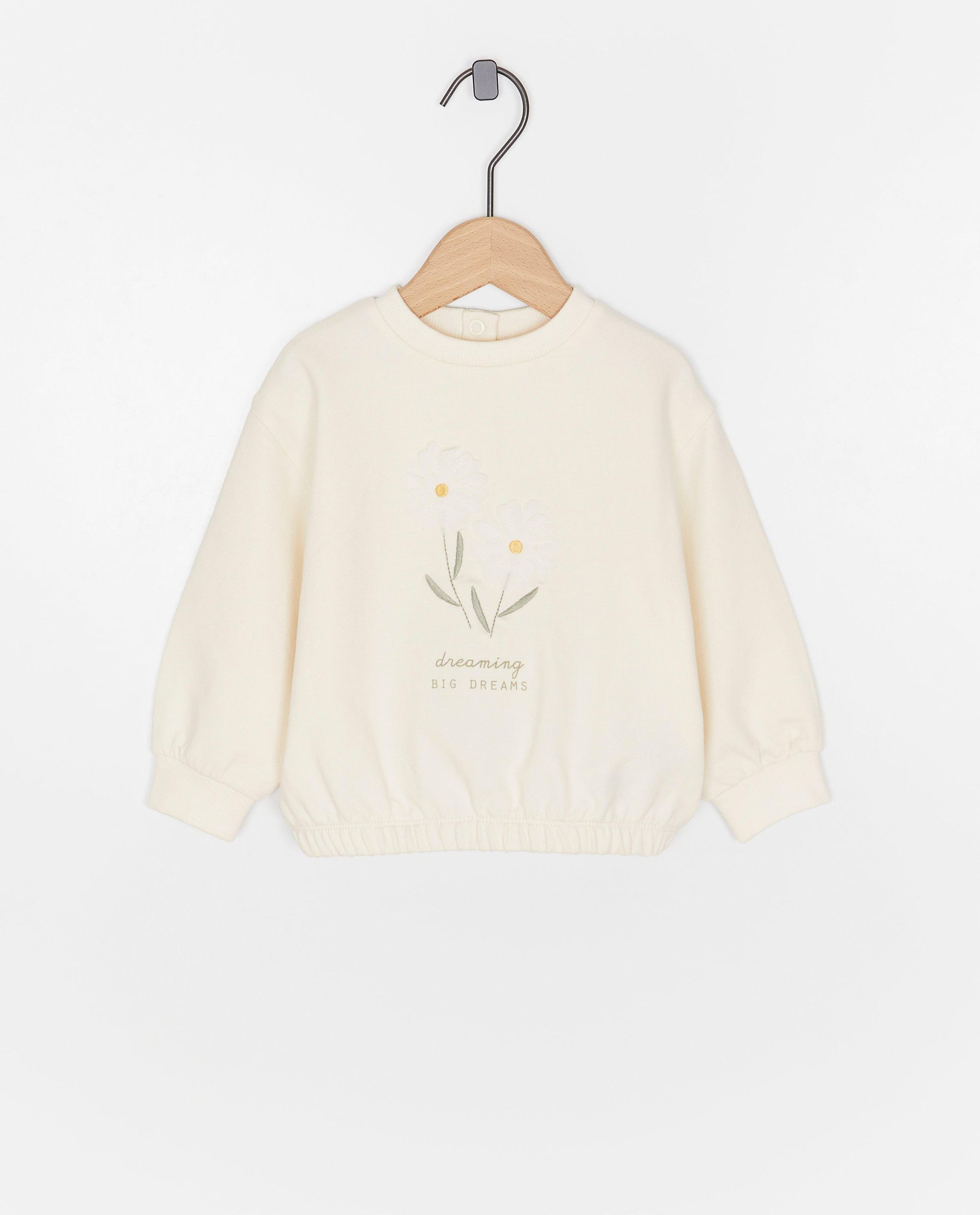 Sweater met geborduurde bloemen - Cuddles and Smiles