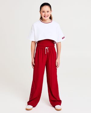 Pantalon de training rouge, straight fit, 6-14 - milo