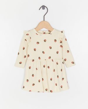 Jurk met aardbeienprint - Newborn 50-68