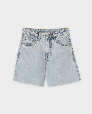 Jeans - Short en jeans avec des effilochures, wide fit, 6-14 ans
