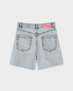 Jeans - Short en jeans avec des effilochures, wide fit, 6-14 ans