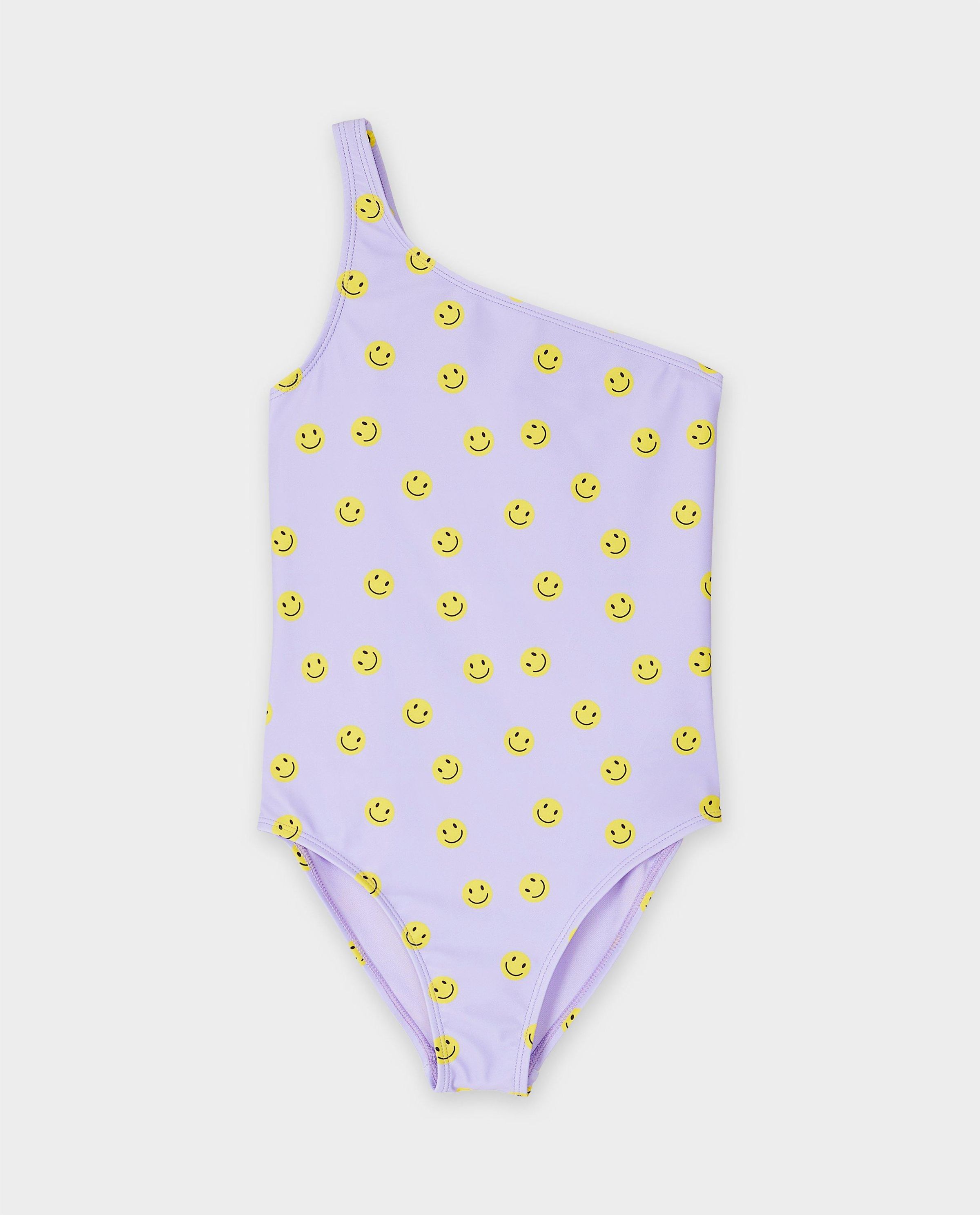Maillot asym&eacute;trique &agrave; imprim&eacute; &agrave; smileys, 134-170 - Fish & Chips