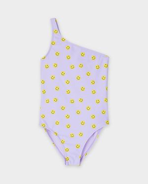Asymmetrisch badpak met smileyprint, 134-170 - Fish & Chips