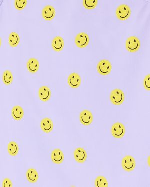 Zwemkleding - Asymmetrisch badpak met smileyprint, 134-170