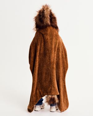Nachtkleding - Fleece plaid met kap