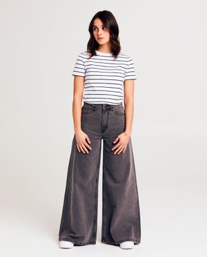 Grijze jeans, extra wide fit - Groggy
