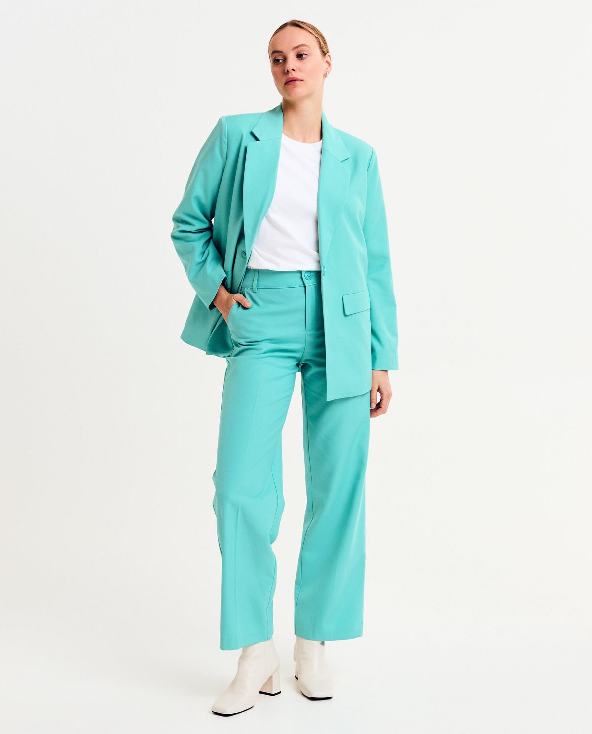Turquoise broek