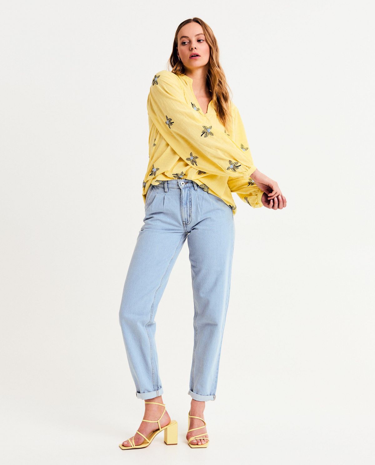 Blauwe jeansbroek